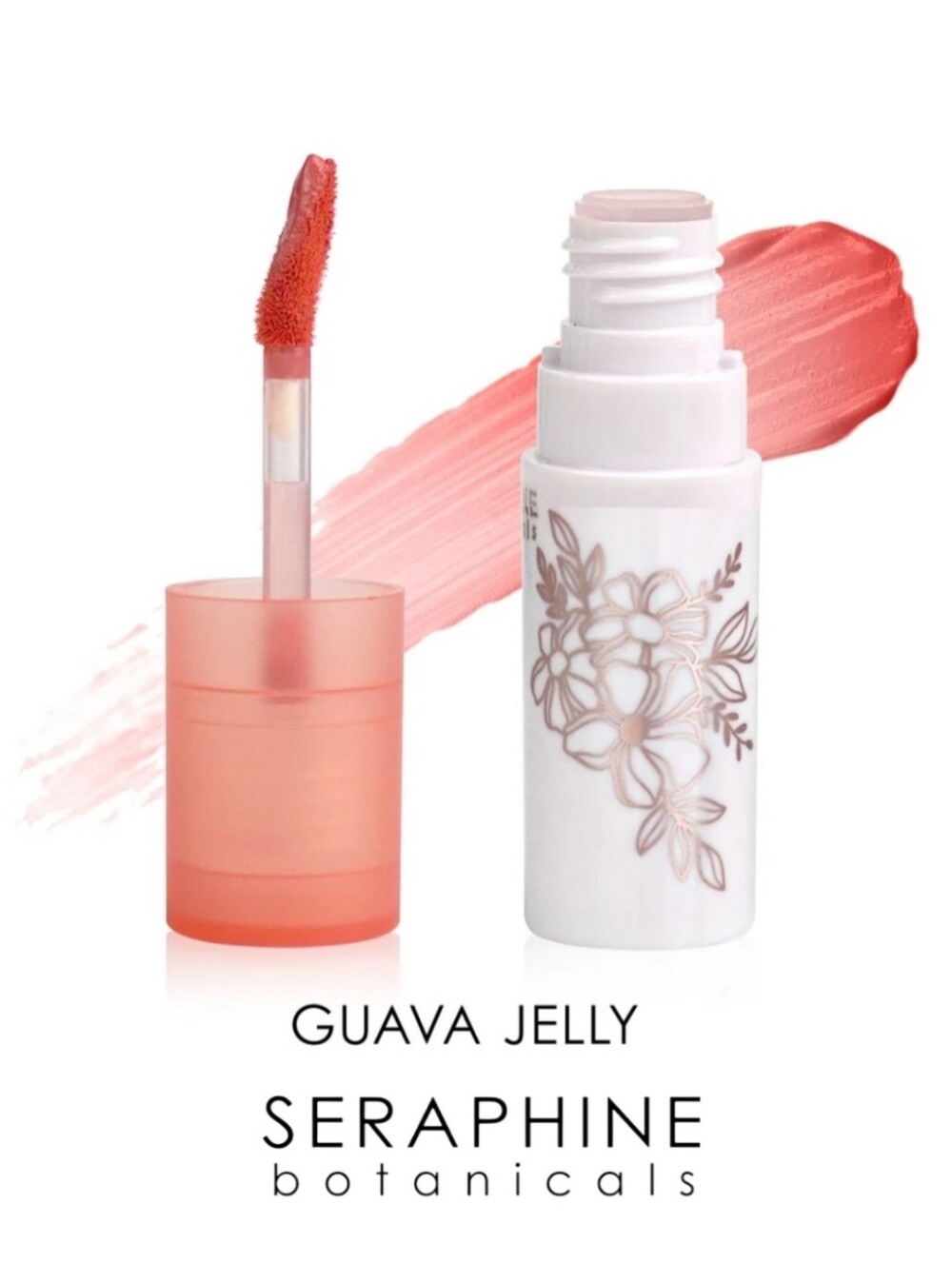 Blush, Guava Jelly (Coral Pink)  Seraphine Botanicals Soft Skin Liquid Blush A1